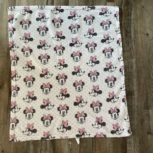 Rare Disney Baby Minnie Mouse Lovie Blanket White Pink Polka Dot  HTF